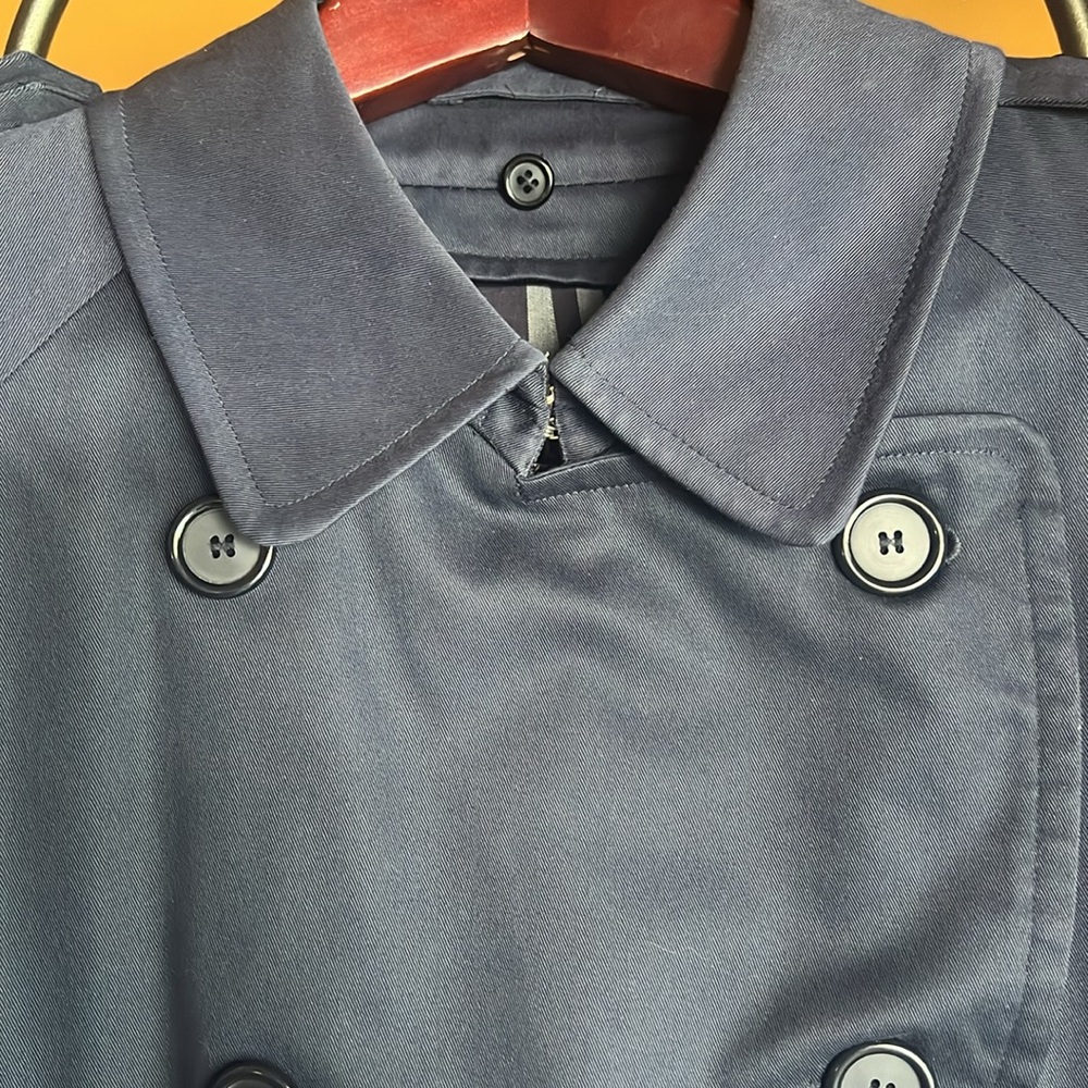 BURBERRY’S of London Men's Navy Blue Trench Coat - Picture 7 of 16
